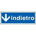 2352 - Cartello informazione indietro verso il basso