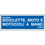 2359 - Cartello Biciclette, moto, motocicli a mano