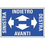 2610 - Cartello avanti indietro destra sinistra