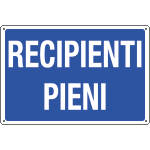 3111 - Cartello informazione RECIPIENTI PIENI