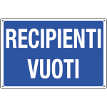 3112 - Cartello informazione RECIPIENTI VUOTI