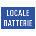 3165 - Cartello informazione LOCALE BATTERIE