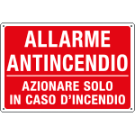 3169 - Cartello informazione ALLARME ANTINCENDIO AZION.