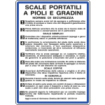 3653 - Cartello NORME PER SCALE PORTATILI