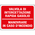 4841 - Cartello informazione VALVOLA INTERC RAP.GASOLIO