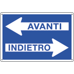 5507 - Cartello informazione frecce avanti INDIETRO