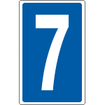 8657 - Cartello numero 7 per contrassegnare