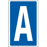 8661 - Cartello lettera A per contrassegnare