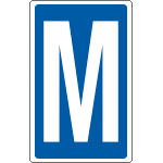 8671 - Cartello lettera M per contrassegnare