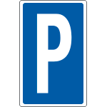 8673 - Cartello lettera P per contrassegnare