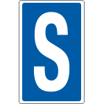 8676 - Cartello lettera S per contrassegnare