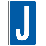 8681 - Cartello lettera J per contrassegnare