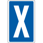 8684 - Cartello lettera X per contrassegnare