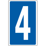 8904 - Cartello numero 4 per contrassegnare