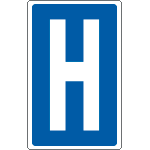 8918 - Cartello lettera H per contrassegnare