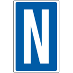 8922 - Cartello lettera N per contrassegnare