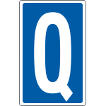 8924 - Cartello lettera Q per contrassegnare