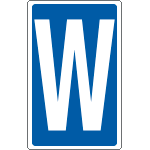 8933 - Cartello lettera W per contrassegnare