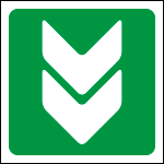15055 - etichetta d'identificazione senso apertura porte con maniglione antip.