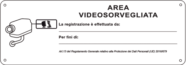 21388 - cart. area videosorvegliata (D.LGS. n.101 del 10/08/2018)