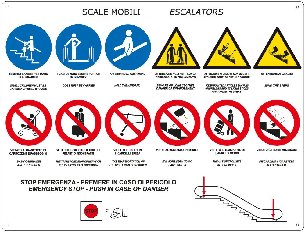 28602 - cartello fondo bianco x SCALE MOBILI