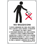 31219 - cartello "VIETATO L'ABBANDONO SUL SUOLO E NELLE ACQUE DI MOZZICONI....