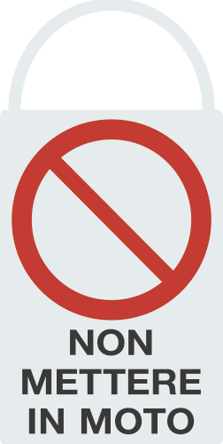 80210 - Segnaletica  manutenzione macchinari"NON METTERE IN MOTO"