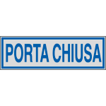 96677 - Etichette argento PORTA CHIUSA