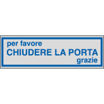 96693 - Etichette argento CHIUDERE LA PORTA