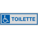 96787 - Etichette argento TOILETTE DIVERSAMENTE ABILI