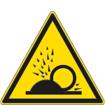 1124Y - Cartello pericolo proiezione schegge