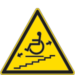 1133W - Cartello pericolo servoscala