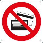 1332KS - Etichetta adesiva divieto entrare con tessere magn.