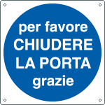 1368X - Cartello obbligo chiudere la porta