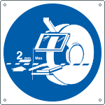 1374K - Cartello obbligo regolare poggiapezzi mola