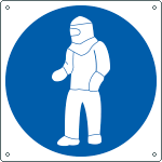 1378X - Cartello obbligo indossare indumenti protezione