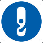 1385KS - Etichetta adesiva obbligo per punto aggancio