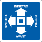 15172Z - Cartello informazione avanti indietro destra sinistra