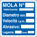 15177Y - Cartello informazione MOLA N diametro velocita'