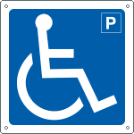 15204W - Cartello informazione parcheggio disabili