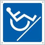 15206WS - Etichetta adesiva informazione scale disabili