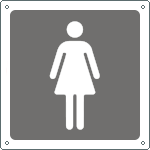15643W - Cartello informazione toilette donne