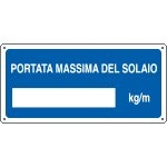 16105X - Cartello informazione portata massima del solaio