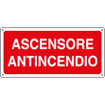 16110W - Cartello antincendio ascensore antincendio