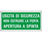 16132X - Cartello uscita sicurezza non ..
