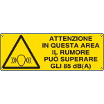 17132K - Cartello pericolo attenzione in questa zona....