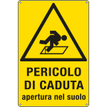 1768X - Cartello pericolo apertura nel suolo....