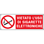 18018KS - etichetta vietato l'uso di sigarette elettroniche