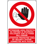 18080X - Cartello divieto attenzione area protetta