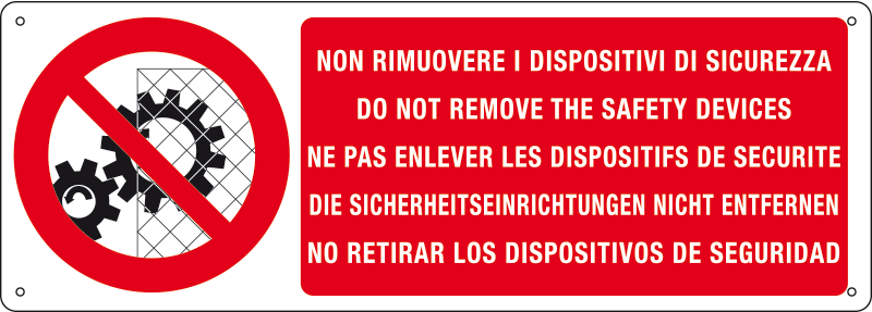 18111KS - etichetta adesiva divieto rimuovere dispositivi sicurezza
